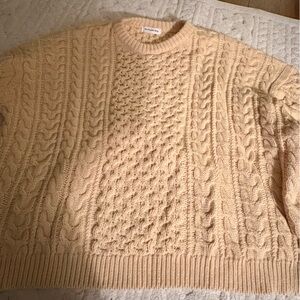 The Frankie Shop Cable Knit Sweater - Tan